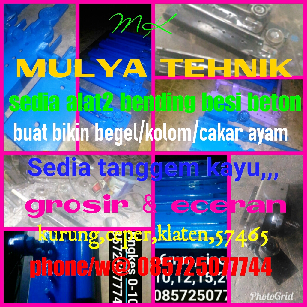 Sedia alat buat bending besi beton 4-16 mili,buat